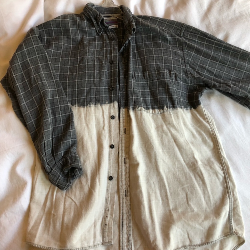 urban outfitters vintage dip dyed flannel